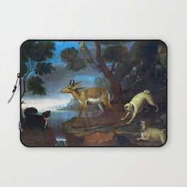 Bengalese Deer Attacked by Pugs Laptop Sleeve