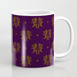 Lion Pattern - Purple & Gold Coffee Mug