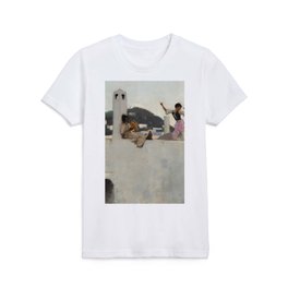 Capri Girl on a Roof - John Singer Sargent Kids T Shirt