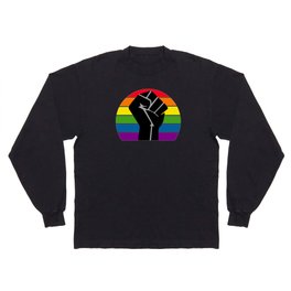 LGBT & BLM Pride Fist Long Sleeve T Shirt