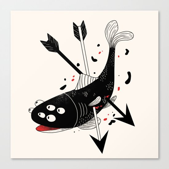 darkwood fish Canvas Print
