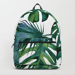 Classic Palm Leaves Tropical Jungle Green Backpack