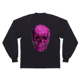 Violet Skull Long Sleeve T Shirt
