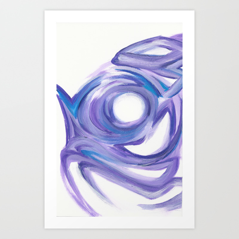 Wind On The City Abstract Painting In Modern Lavender Purple