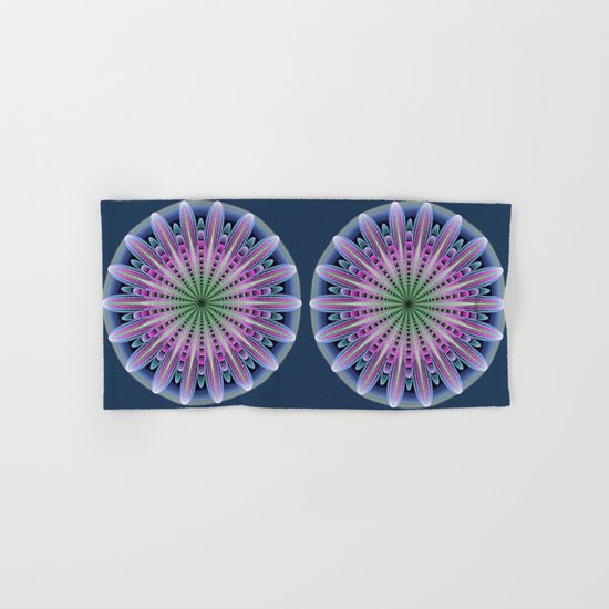 Artistic fantasy flower mandala Hand & Bath Towel