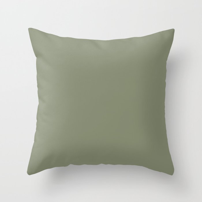 Modern Dusty Olive Green Decor Throw Pillow
