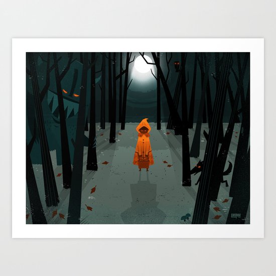 Woods Girl Art Print