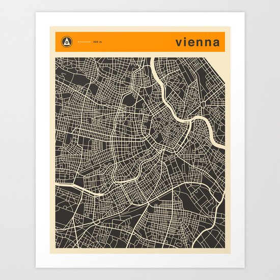 VIENNA MAP Art Print