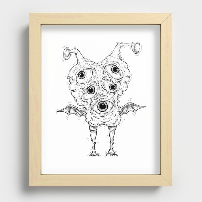 Eye Creature Recessed Framed Print