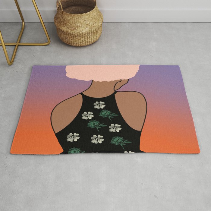 Woman At The Meadow 12 Rug