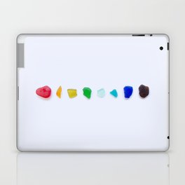 Abstract Minimalist Rainbow Sea Glass Flat Lay | LGBTQIA Laptop & iPad Skin