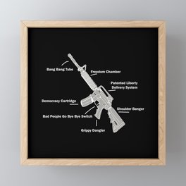 Anatomy of a Gun – Humor – Rifle Framed Mini Art Print