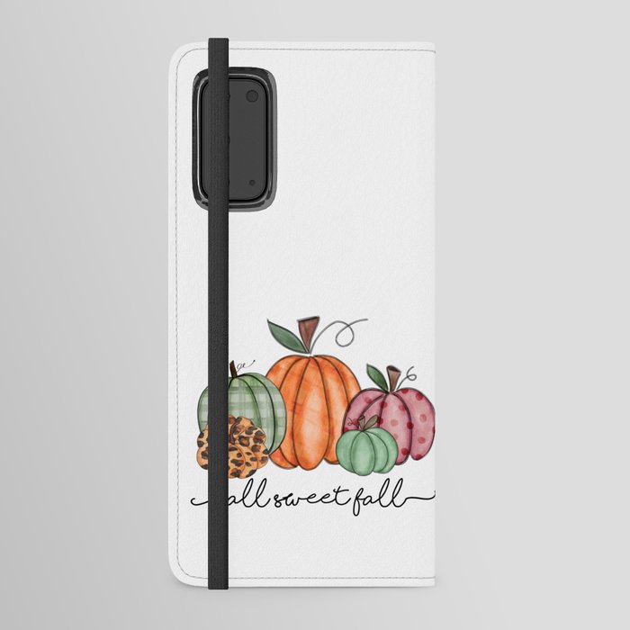 Fall sweet fall pumpkin design Android Wallet Case