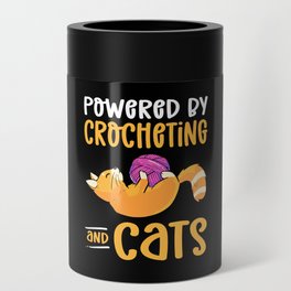 Powered By Cats And Crocheting Can Cooler