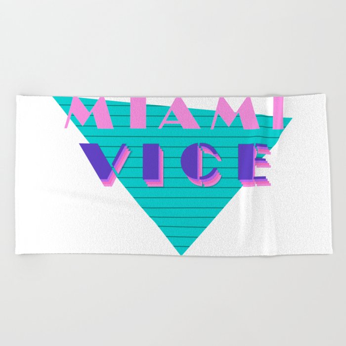 Miami Vice 80s Beach Towel