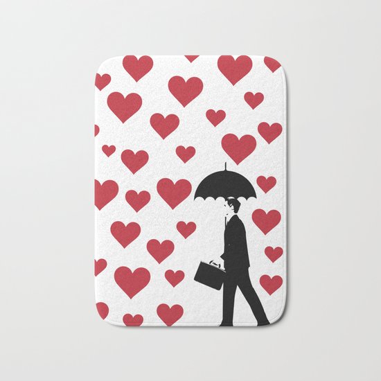 No Love Business Man Bath Mat