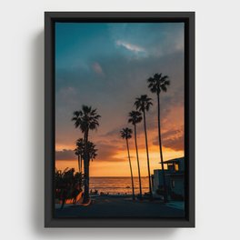 Windansea Sunset 01 Framed Canvas
