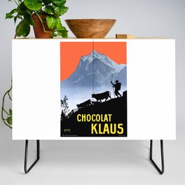 1906 SWITZERLAND Chocolate Advertising Poster Credenza