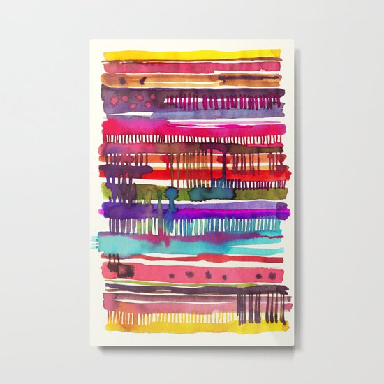 My knitted watercolor Metal Print