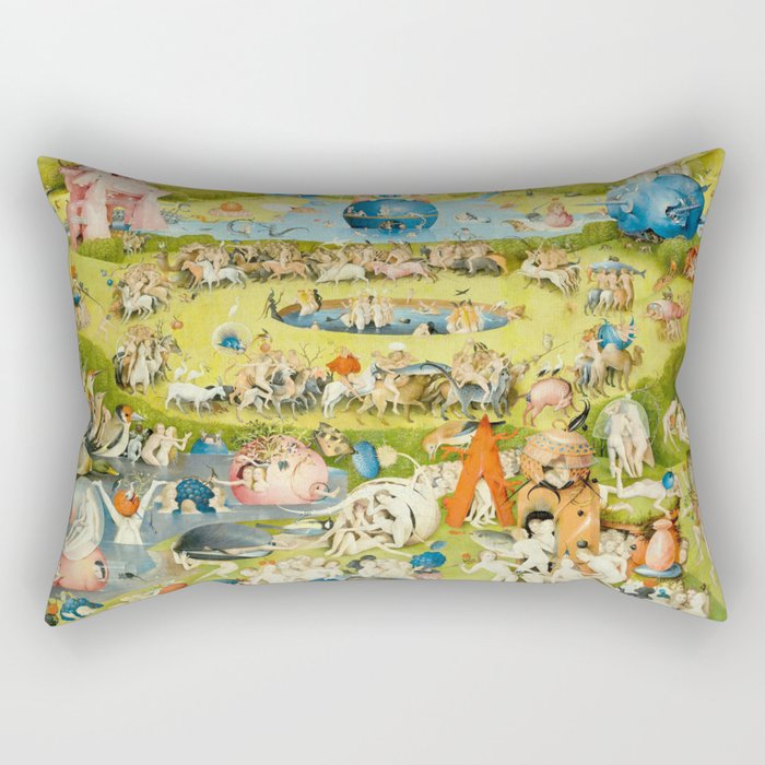the Garden of Earthly Delights by Bosch Rectangular Pillow