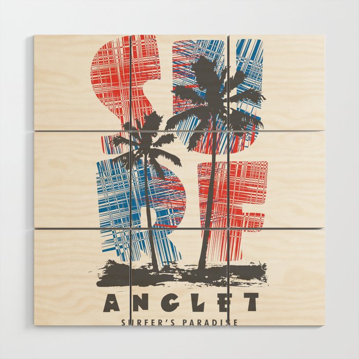 Anglet surf paradise Wood Wall Art