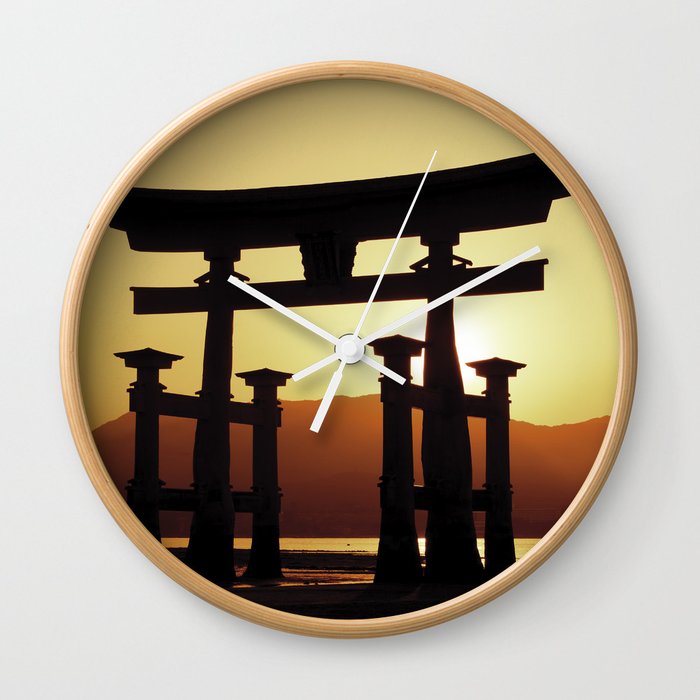 Miyajima Torii Gate Wall Clock