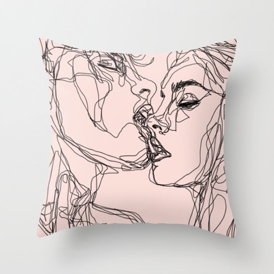 kiss more often Throw Pillow