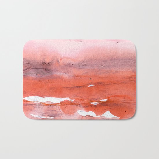 pink & modern orange Bath Mat