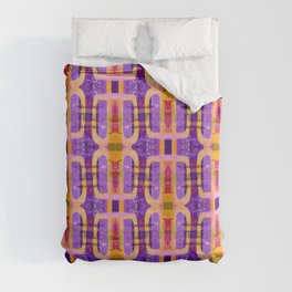 Orange Purple Pipe Dream Abstract Duvet Cover