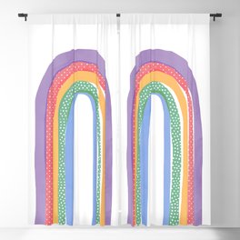 Pride Painted Rainbow Blackout Curtain
