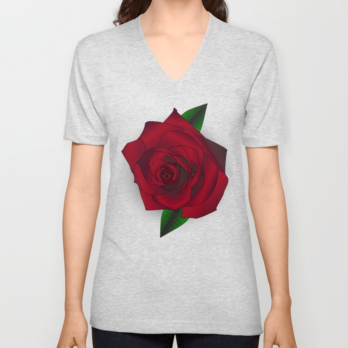 Eye Love Roses V Neck T Shirt