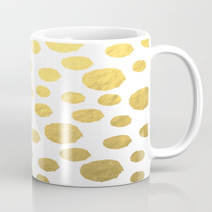 Gold Polka Art Coffee Mug