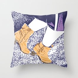 These boots are made for walking Throw Pillow
