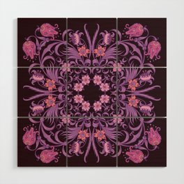 Mandala Vector abstract color decorative floral ethnic ornamental illustration Wood Wall Art