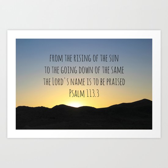 From the Rising of the Sun Art Print