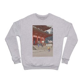 Hiroshi Yoshida, Ninnaji Temple, Omuro - Vintage Japanese Woodblock Print Art Crewneck Sweatshirt