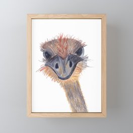 Ostrich with an attitude Framed Mini Art Print