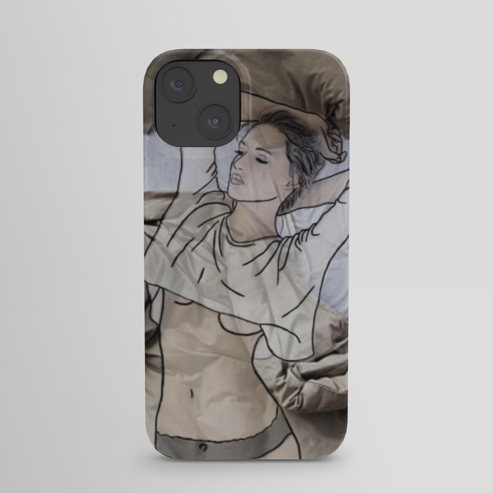 A day in bed iPhone Case