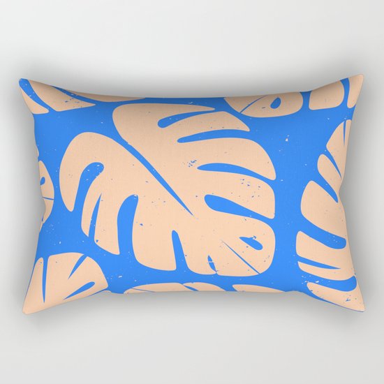 Monstera Leaf Print 5 Rectangular Pillow