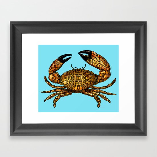 Stone Rock'd Stone Crab By Sharon Cummings Framed Art ...