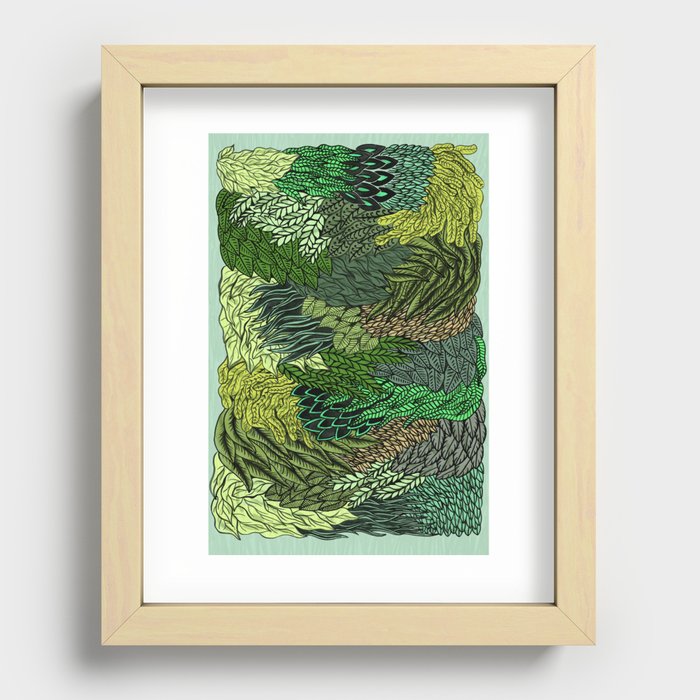 Leaf Cluster Recessed Framed Print
