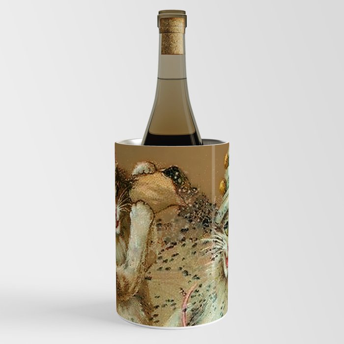 “Cat Party with Confetti” by Maurice Boulanger Wine Chiller