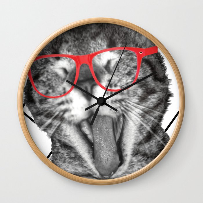 Meatloaf the cat Wall Clock