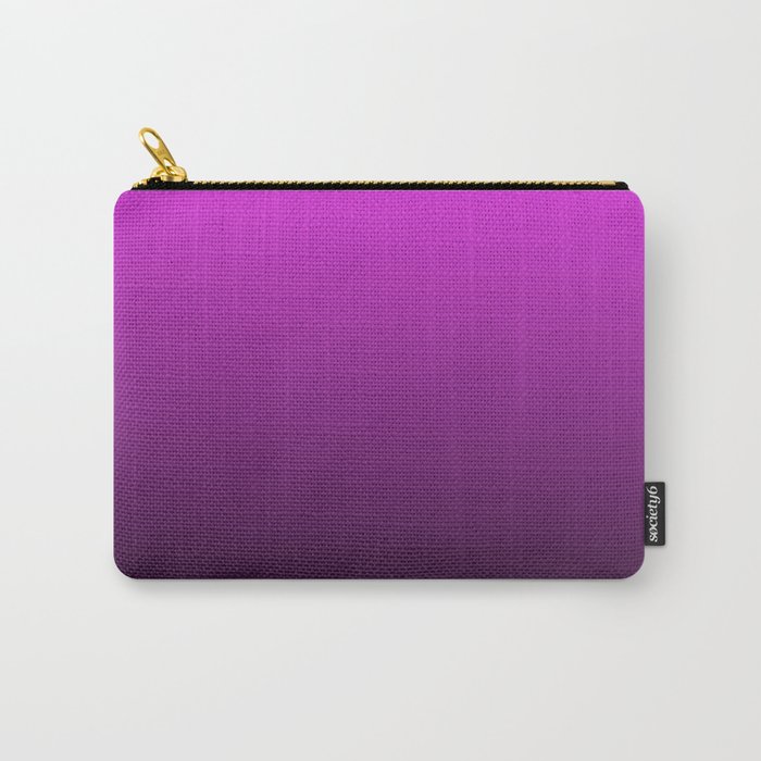 Bright Pink to Black Gradient Carry-All Pouch