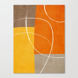 Orange Yellow Brown Artwork Canvas Print