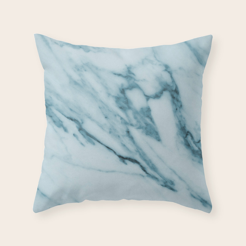 blue marble throw pillow