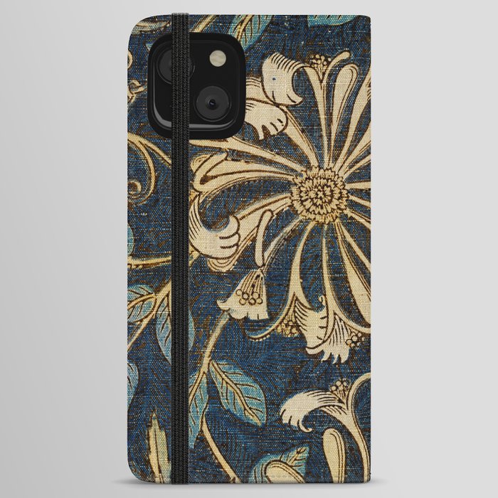 William Morris Honeysuckle Floral Pattern iPhone Wallet Case