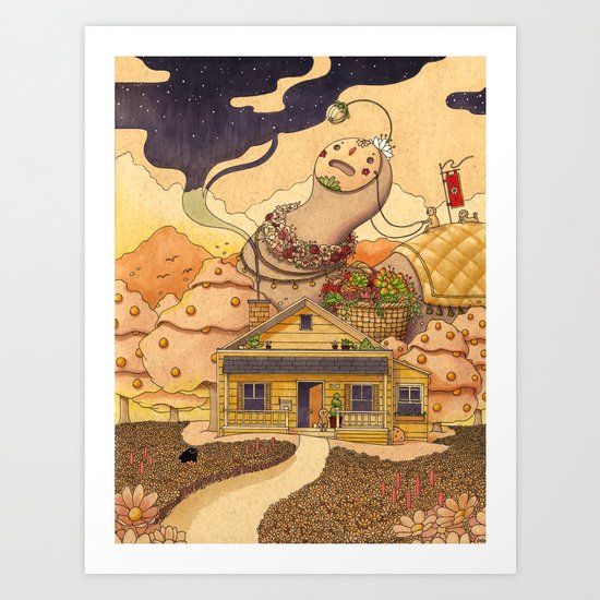 Flower Delivery Art Print