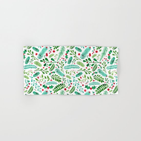 Christmas Florals Hand & Bath Towel