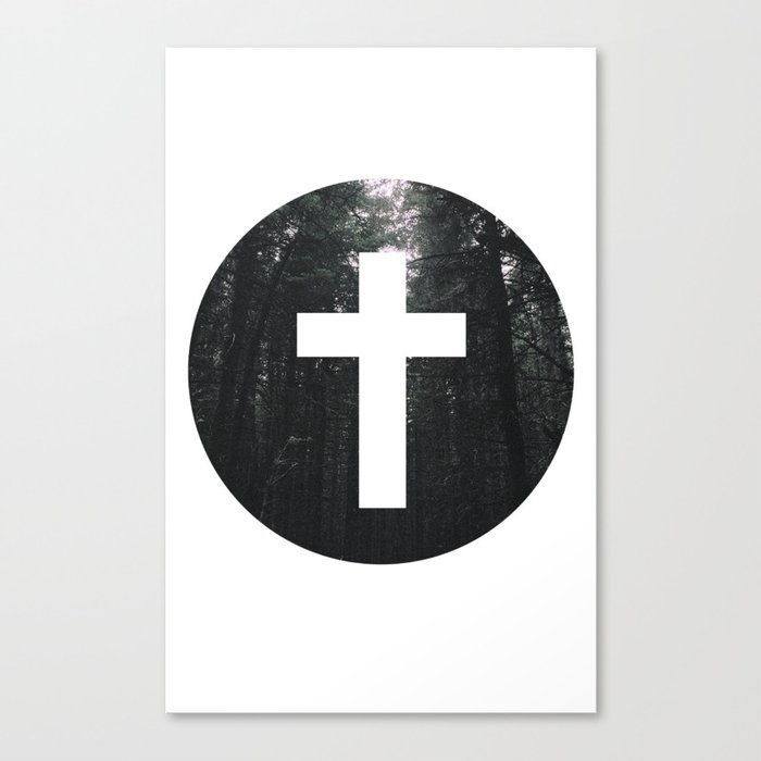 Cross Circle Canvas Print